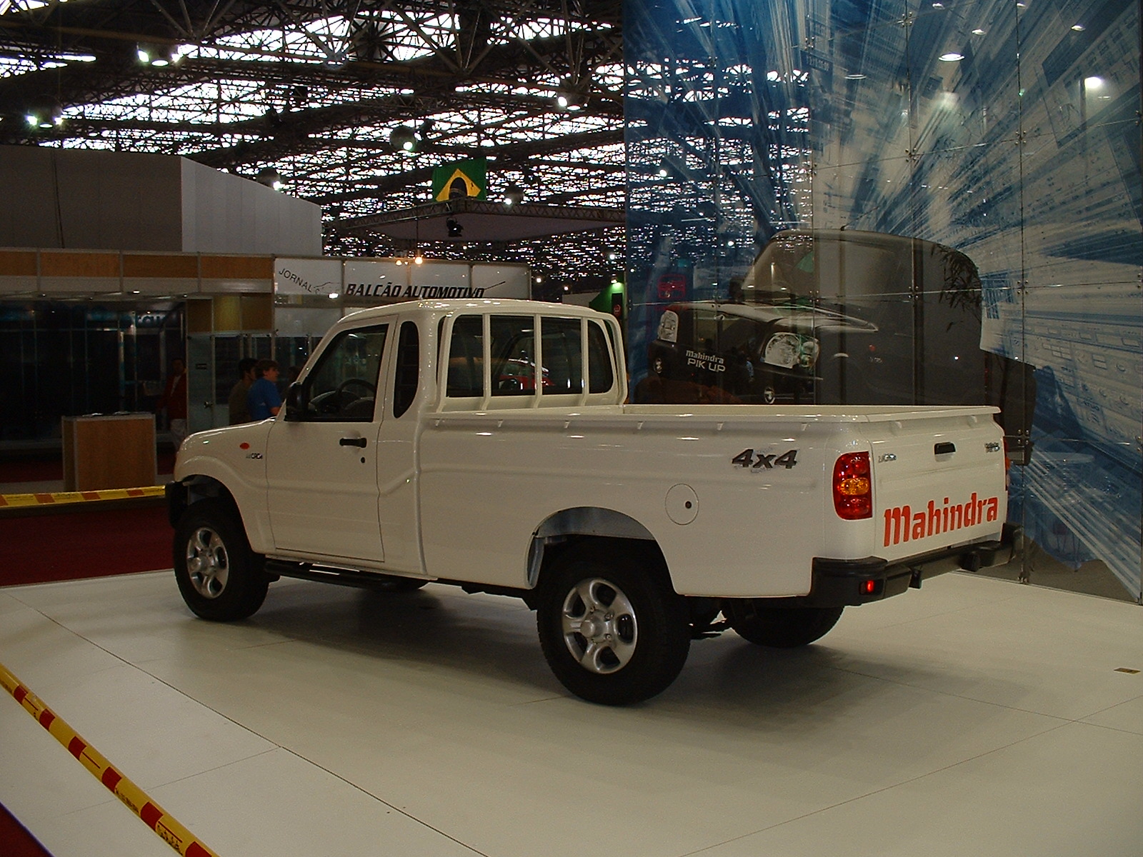 an truck on display at a trade show