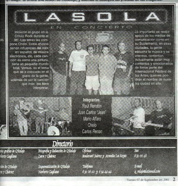 a newspaper article with an advertit for the club las solar