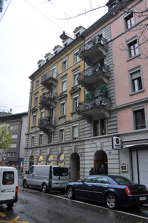 a large building with many balconies and balconies above it