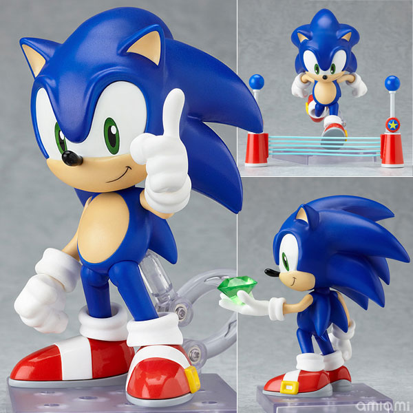 a figurine made to look like sonic the hedge is giving a thumbs up