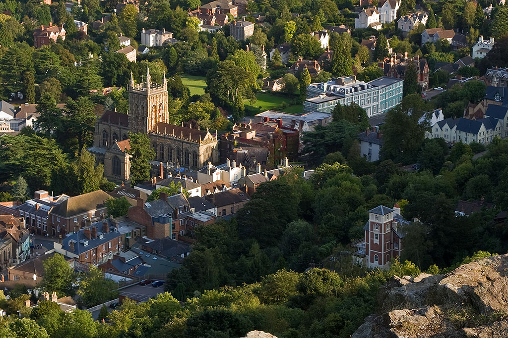 an aerial view of an old european town