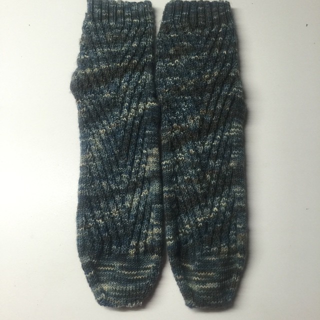 some type of socks with patterns on them