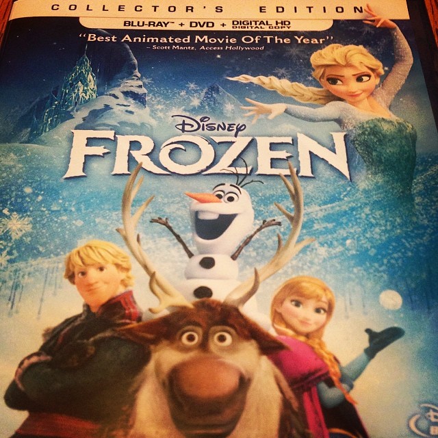 a dvd with the cover art for frozen