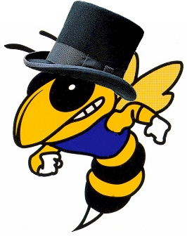an illustrated image of a hat, mustache and bee