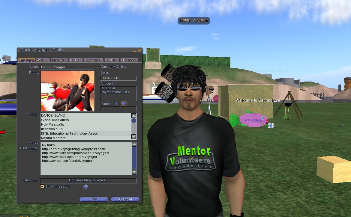 a virtual view of the virtual world with characters