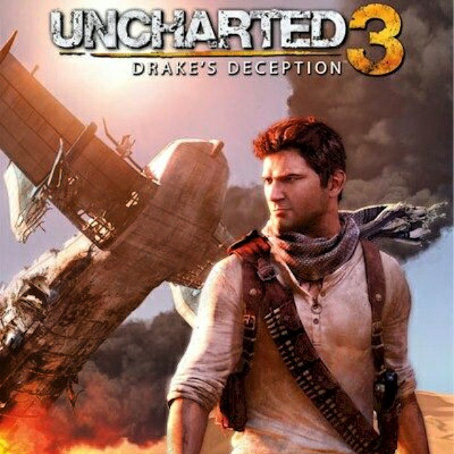 the video game uncharted 3, on display