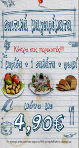 a piece of paper with different food items on it
