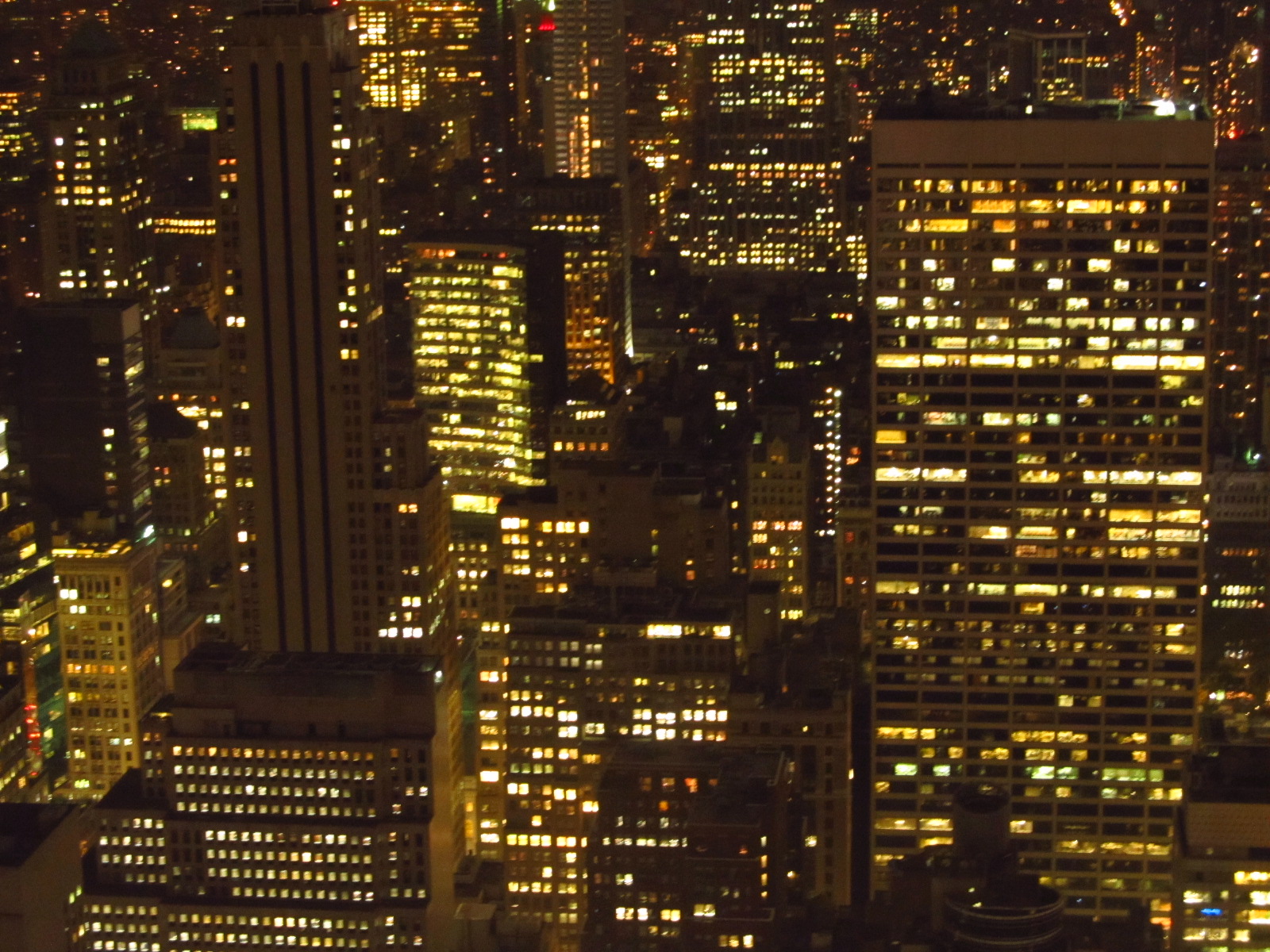 a view of an urban area at night