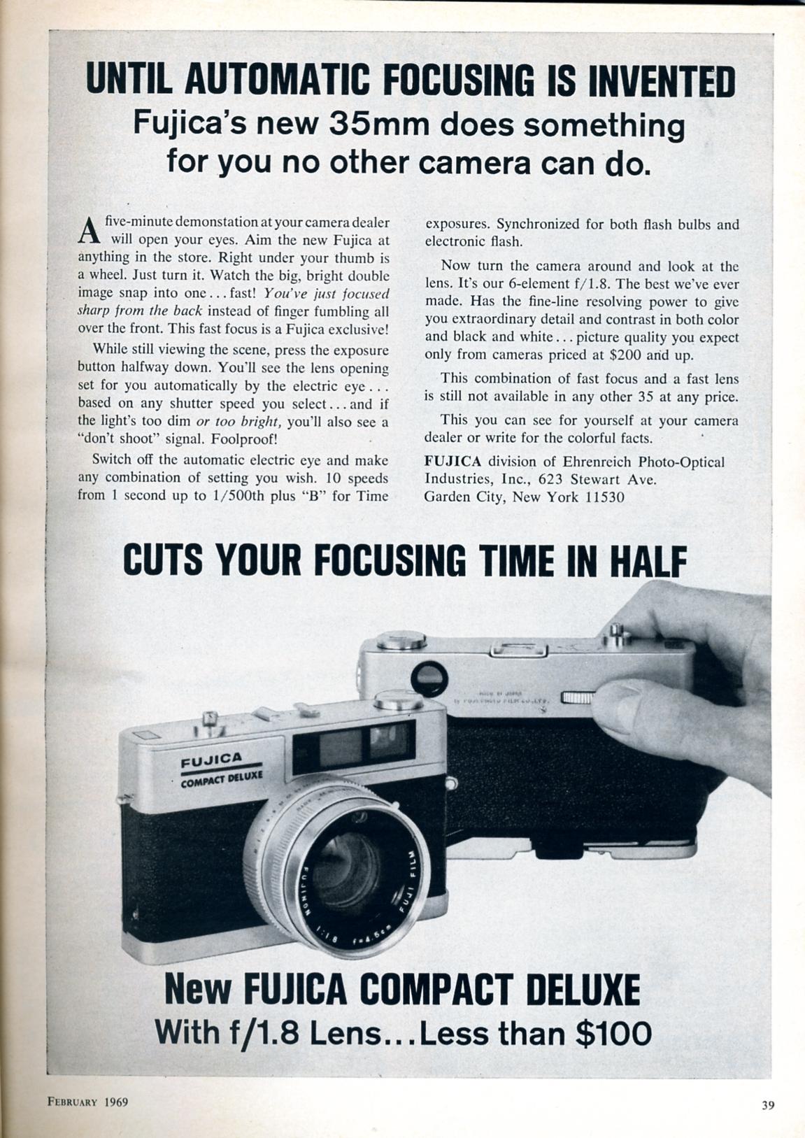an ad for a digital camera from the 1950's