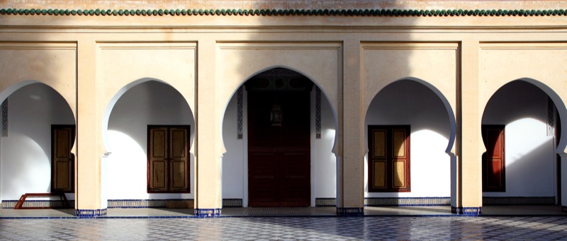 the front doors and the doorway to a building