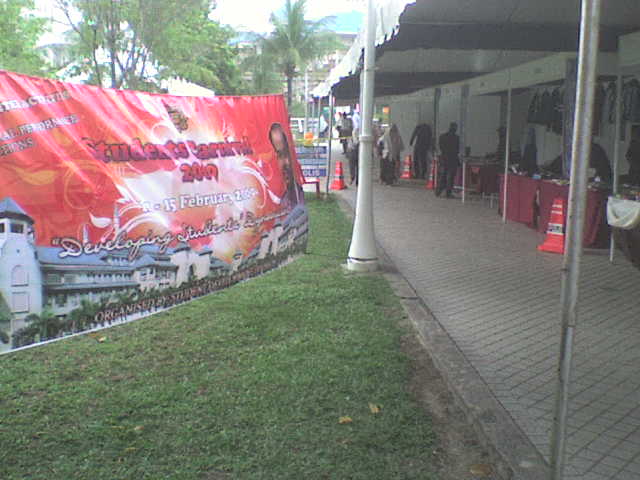 the banner is set up to say happy new year