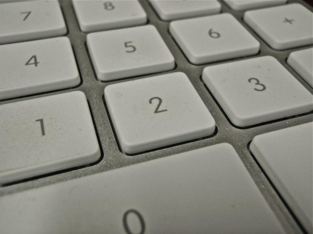the key board for the laptop with the numbers visible