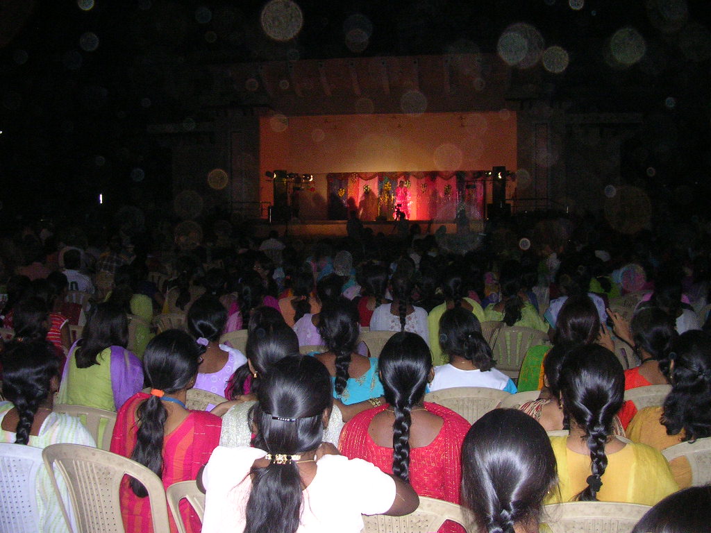 a view of a crowd in the audience at a convention