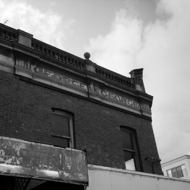 black and white pograph of an old building