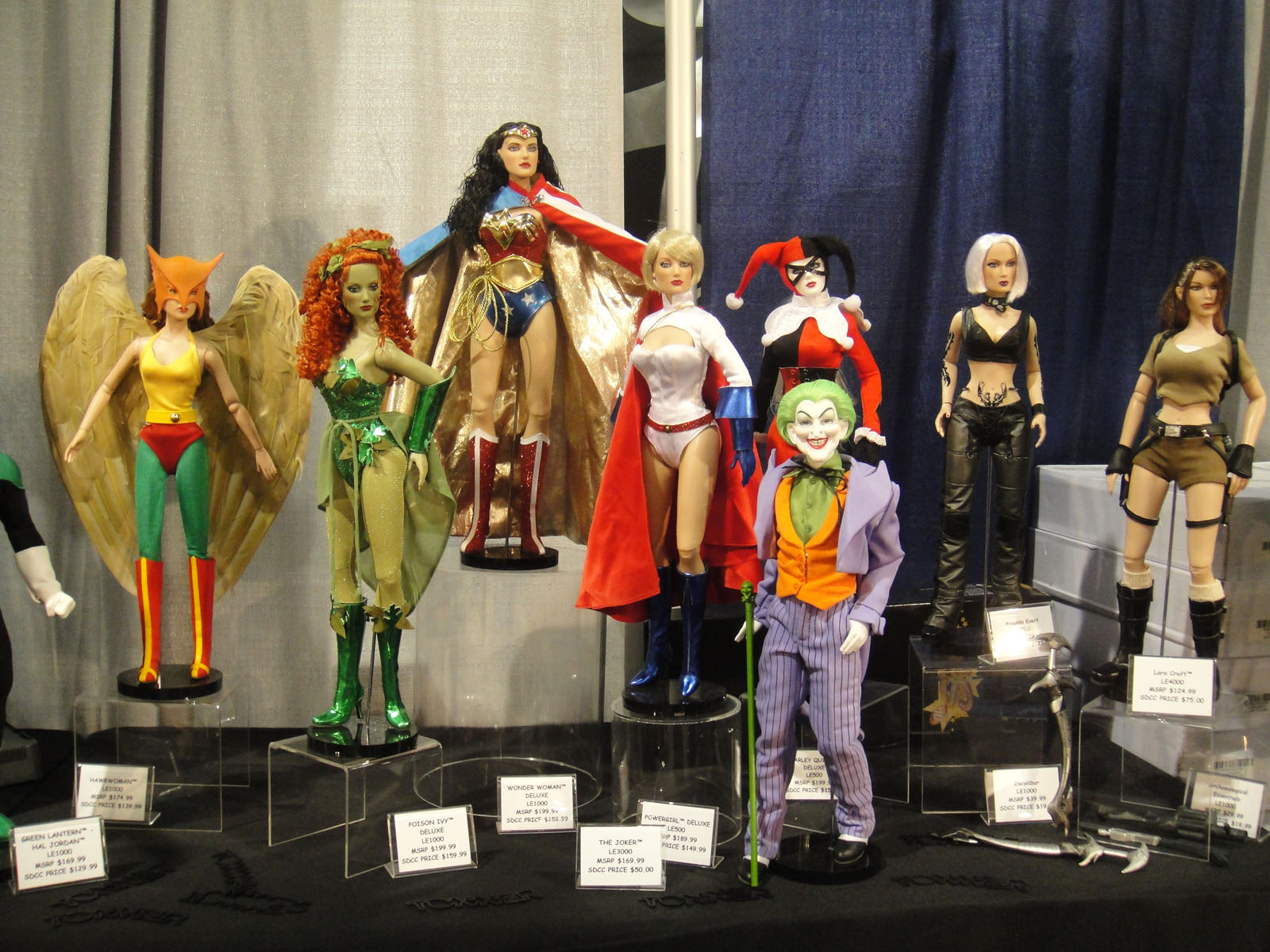 several costumes are on display for people to see