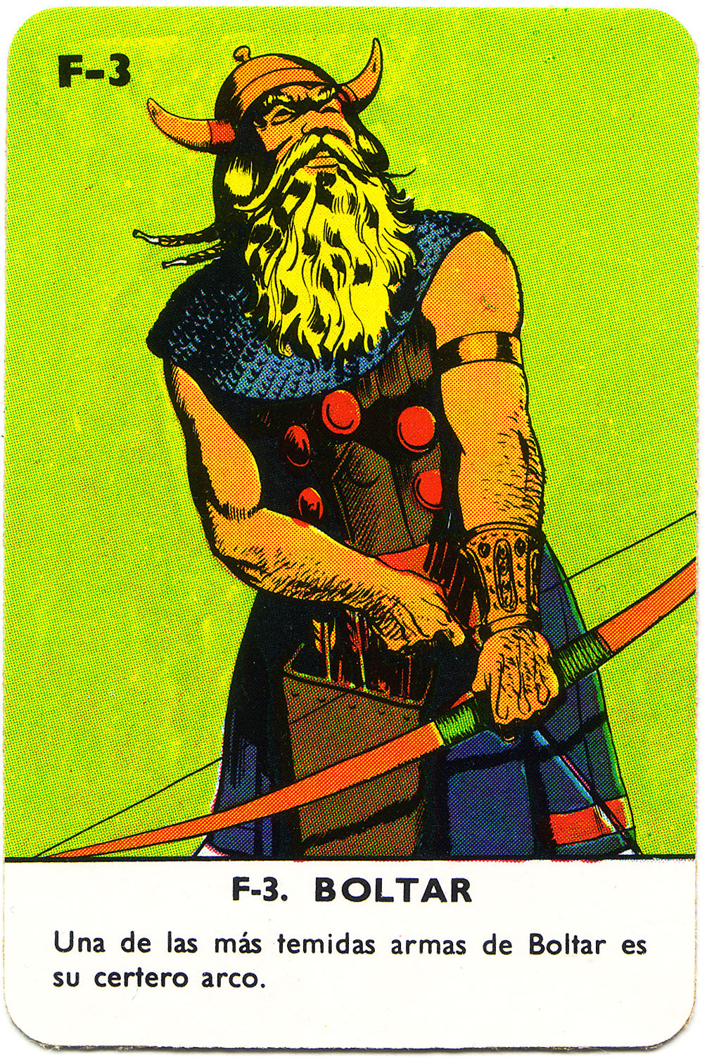 an image of a card with a man dressed as the hero