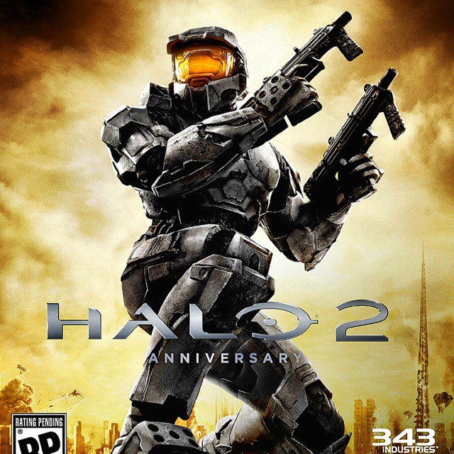 halo2 anniversary xbox2, with the player holding a rifle