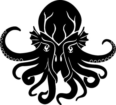 an octo with two eyes on it's face and head