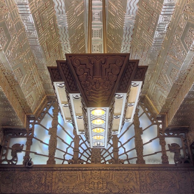 the interior of an ornate building that appears to be a building