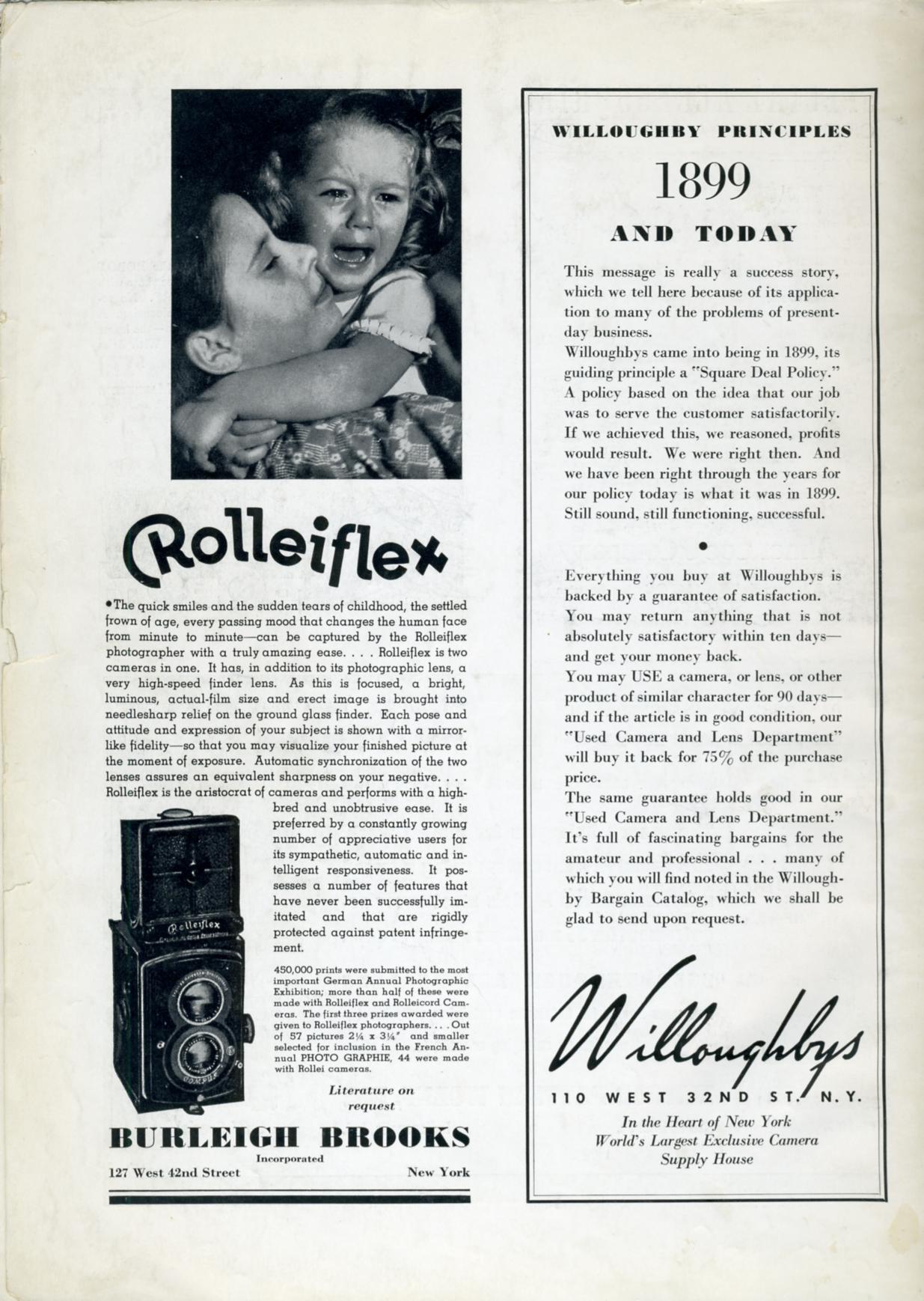 the page shows an advertit for a large camera