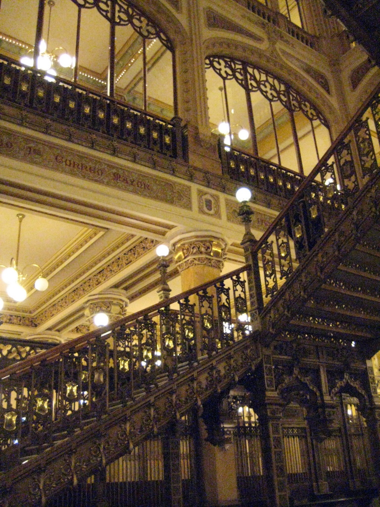 a couple of sets of stairs in a building