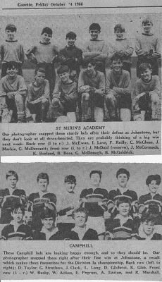 an old po of the team of boys soccer teams in their newspaper