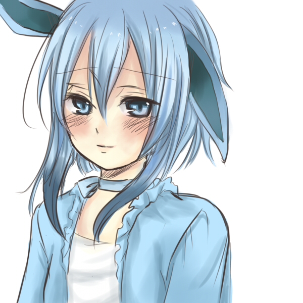 a anime anime anime character with blue hair and ears