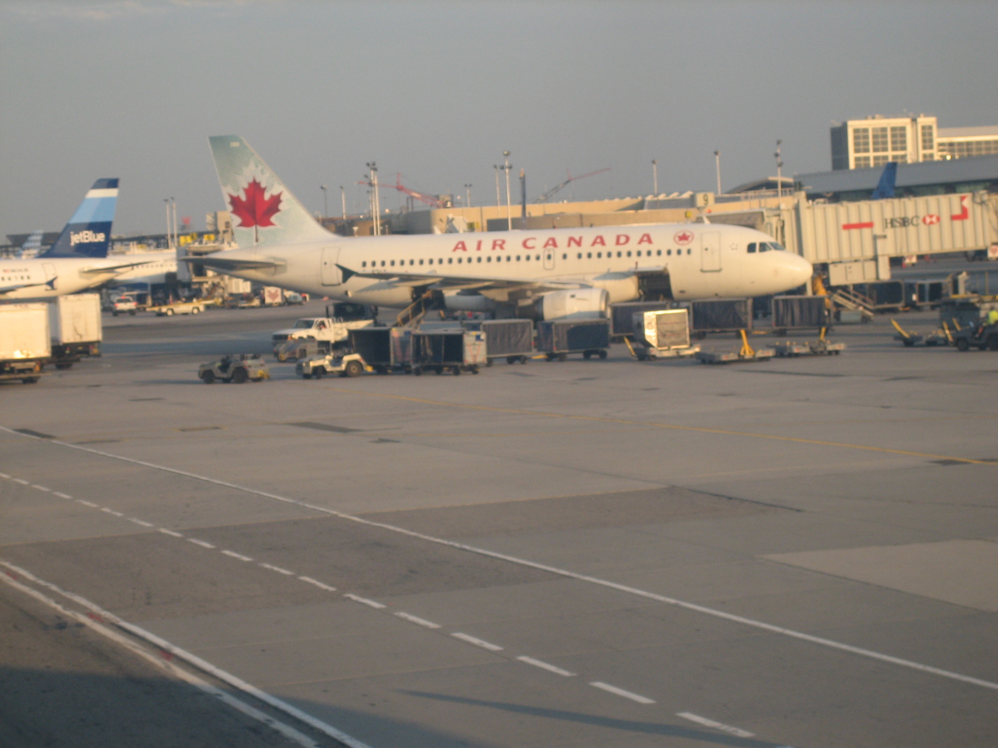 an air canada plane on the runway
