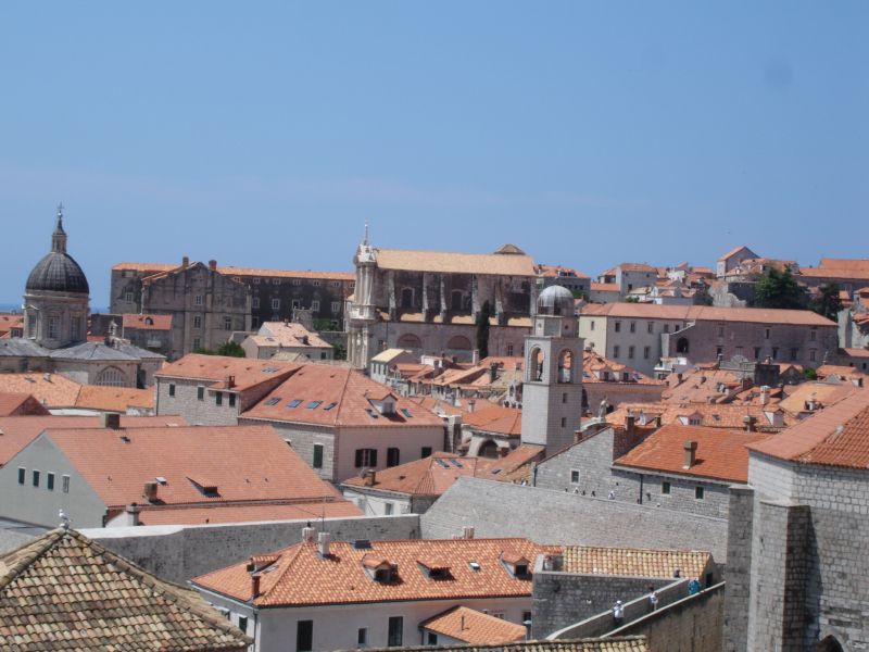 the roofs of many old buildings look empty