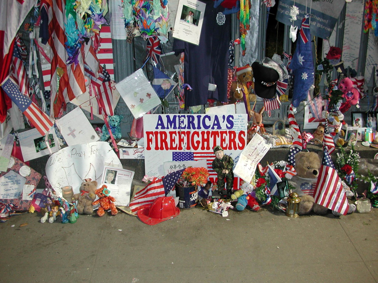 an american flag store is covered in decorations
