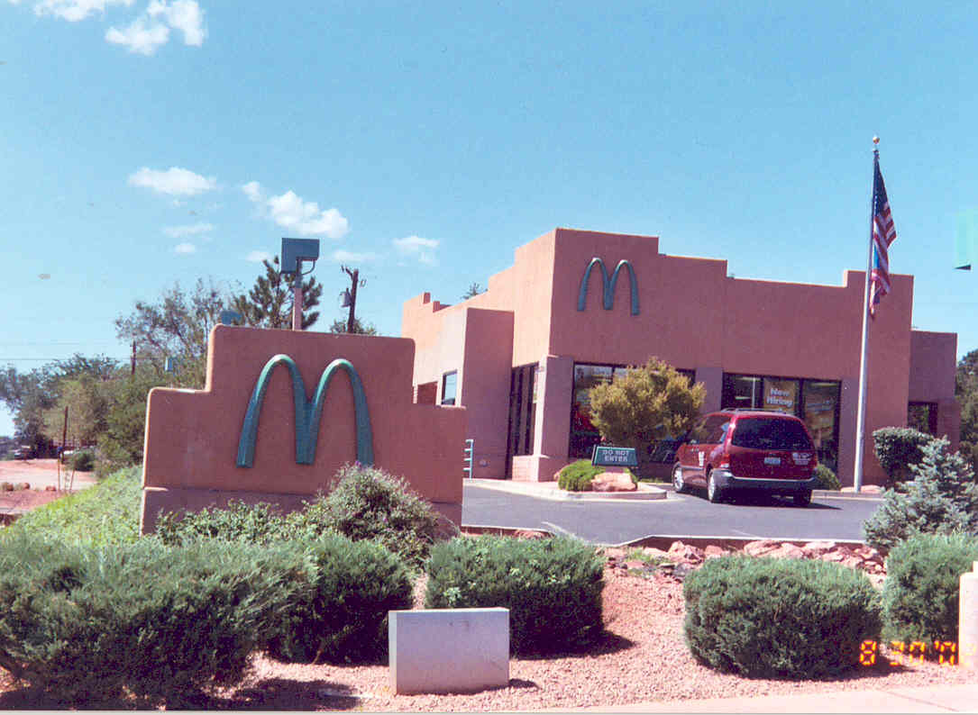the front entrance to a mcdonald's in arizona