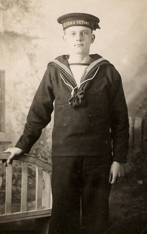black and white po of  in sailor uniform