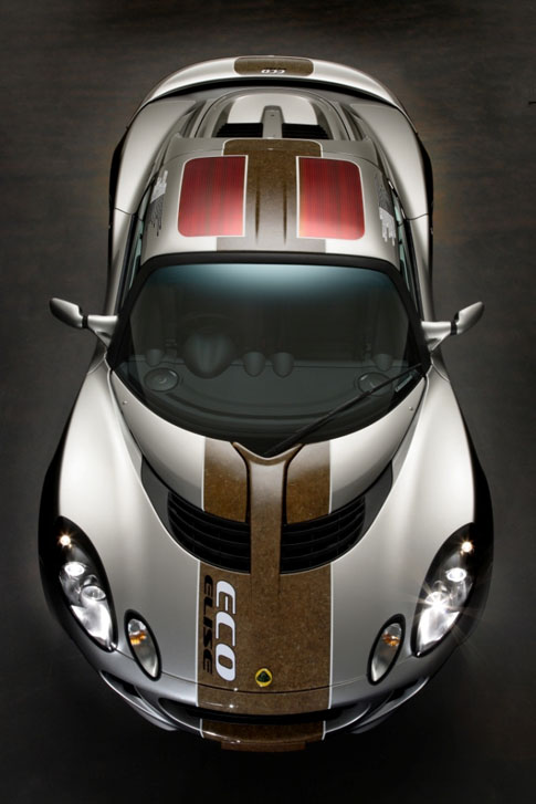 a close up of a silver and brown sports car