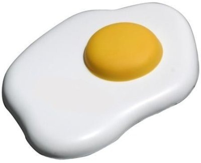 a fried egg is sitting on top of another eggsheet