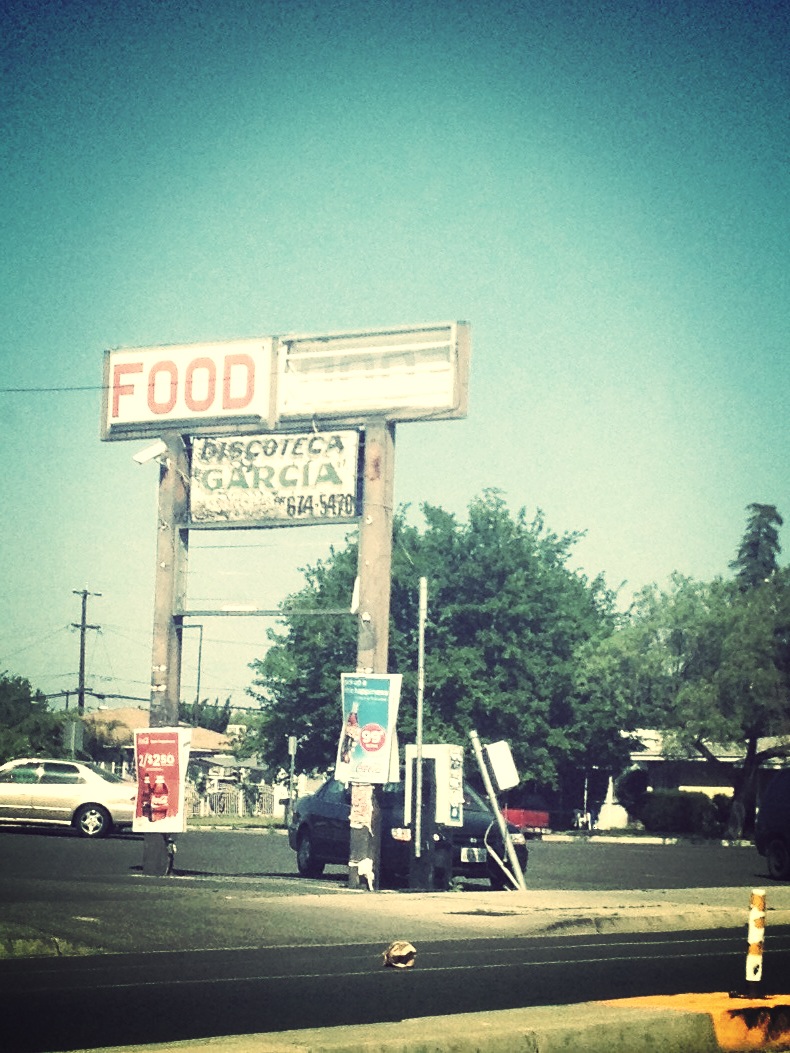 an empty sign that says, food, or coffee shop