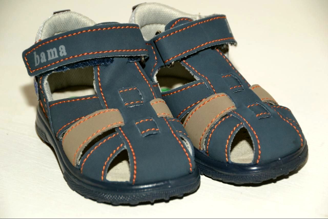 small blue and orange sandals for children