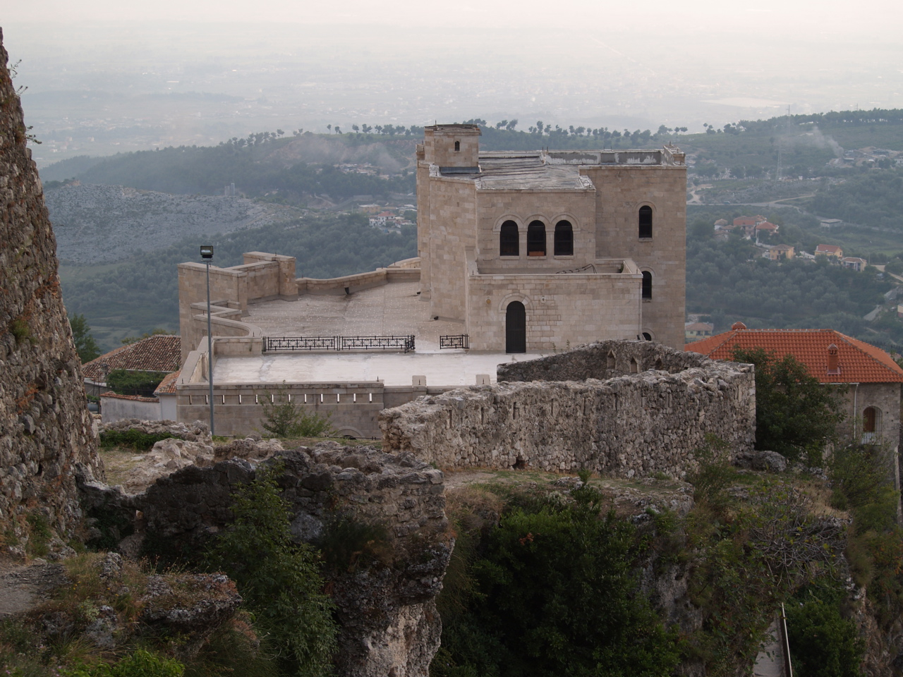 a castle like building with two large towers