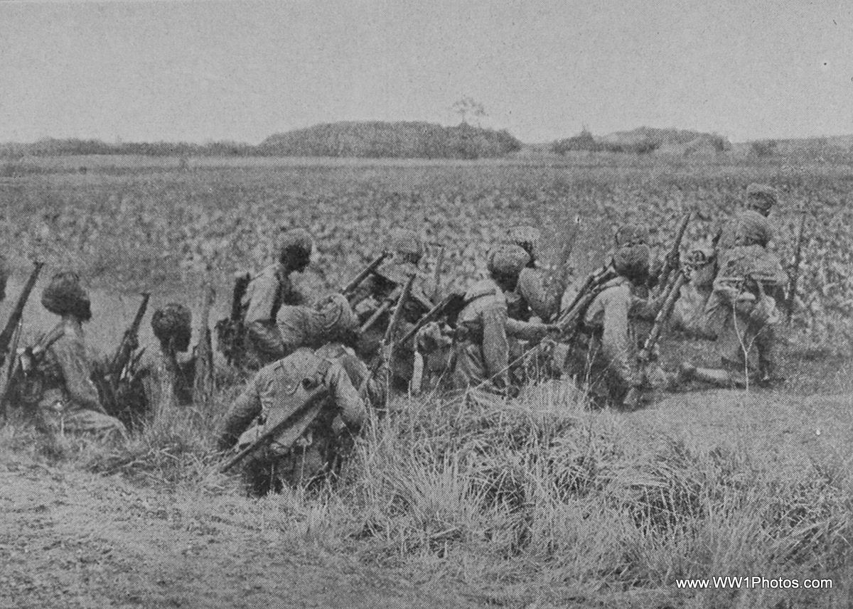 black and white po of a group of soldiers standing next to each other