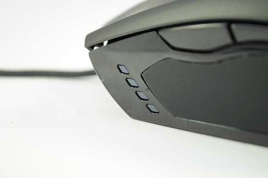 the front side of a computer mouse is seen