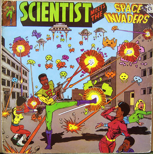 a comic book cover featuring an action scene with people fighting with aliens
