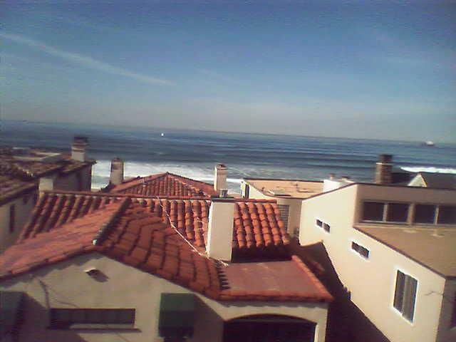 view of the beach from roof top