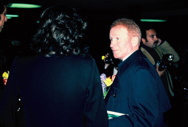 two people having an important discussion at an event