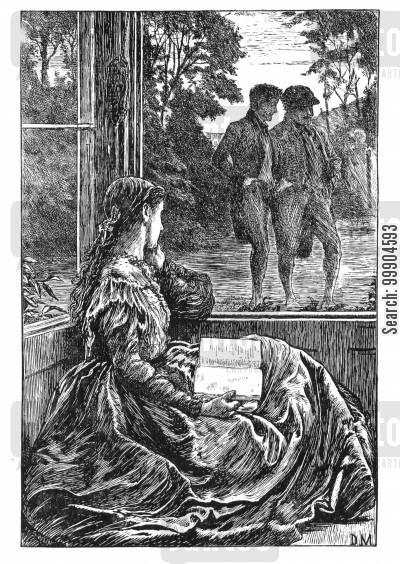 an image of a man and woman sitting on the window sill