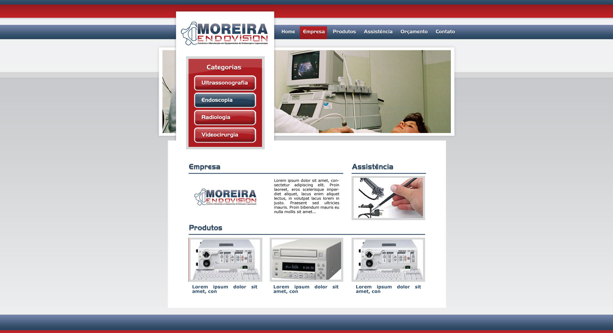 a website page showing a monitor, cell phone and medical equipment