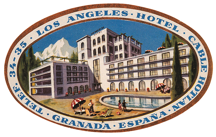 a logo for the los angeles el circle with people outside