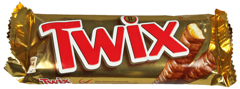 a close up of a candy bar wrapper with the word twix