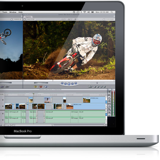 an image on the back of an ipad that is editing a downhill mountain bike race