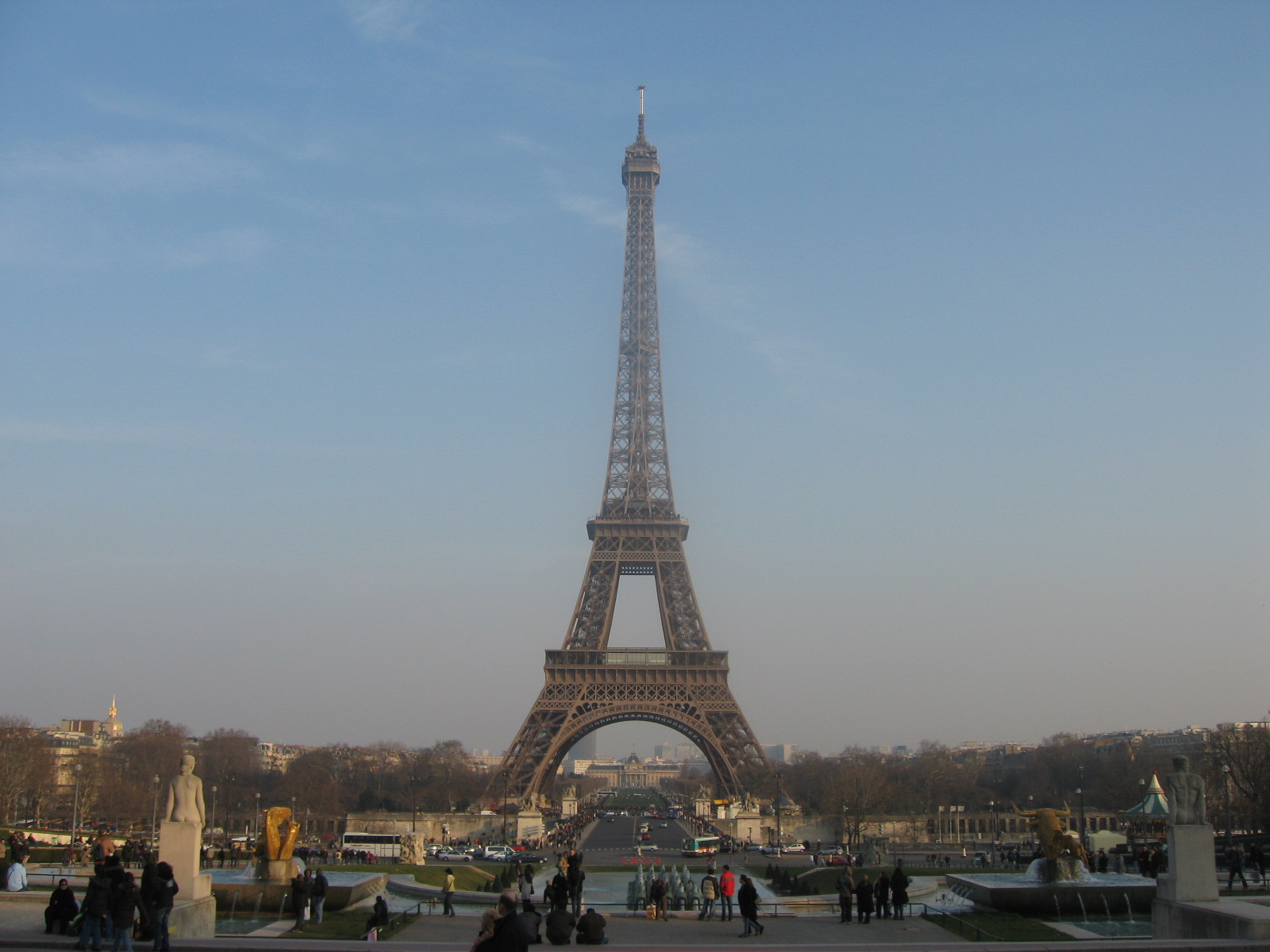 a view of the eiffel tower in paris