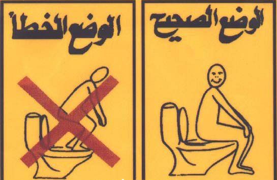 an image of two signs explaining bathroom banisters