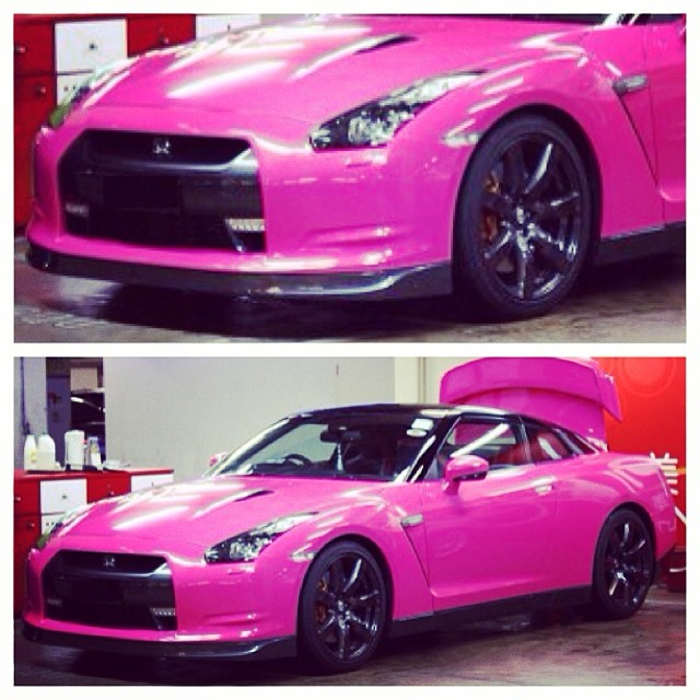 this is a picture of the car in color pink